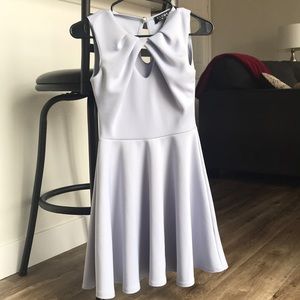 Light blue key hole mini dress